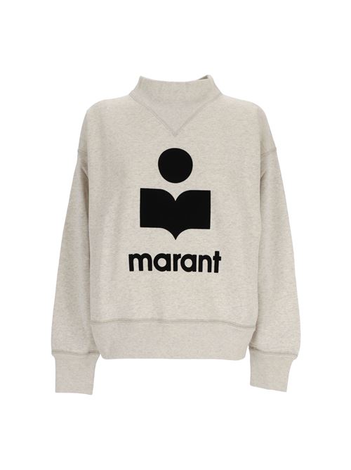 Moby flocked-logo sweatshirt MARANT ETOILE | SW0003FAA1M07E23EC